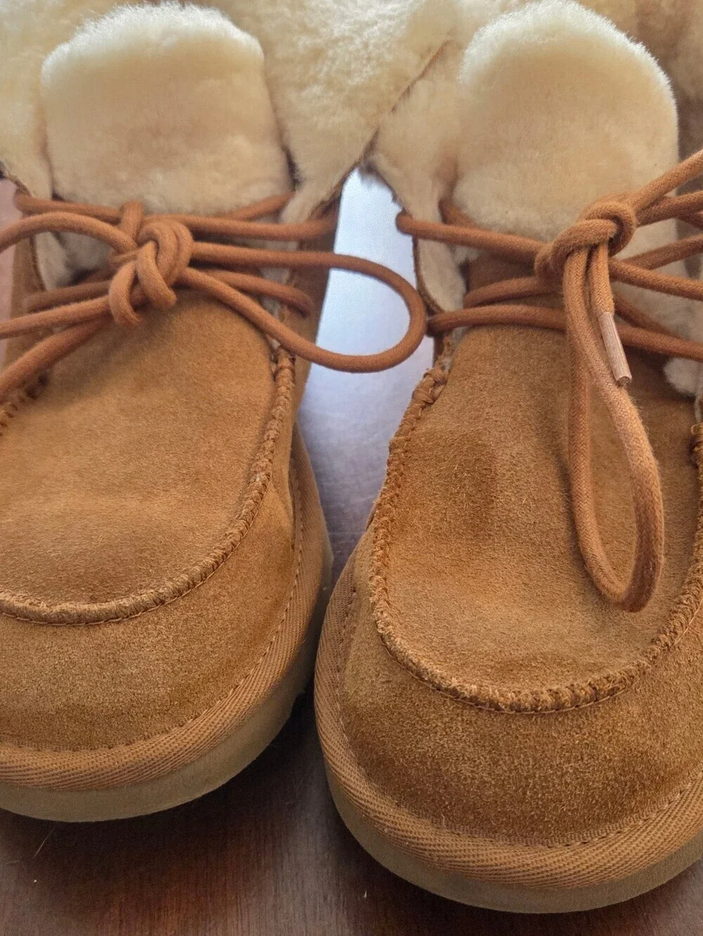 Ugg Diara Ankle Boots Shearling Lined Chestnut Tan Size 8